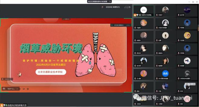 我院组织开展“烟草威胁环境”世界无烟日控烟宣传教育线上活动 (2)